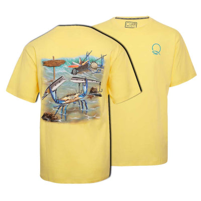 Qassar Half Sleeve Cotton T-Shirt - Crab Yellow - Image 3
